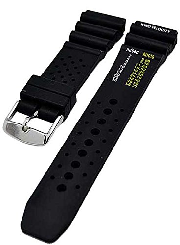 Uhrenarmband Silikon sportlich Taucher Diver 20mm SCHWARZ 3853