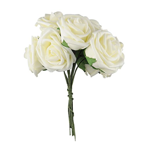 Bibabo25 10 Pcs 1 Bouquet Artificial Rose Flower Wedding Bridal Bunch Party Home Table DIY Decor