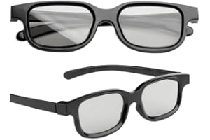 Apkpesterml 2 Pcs 3D Glasses for Cinema, Black Universal 3D Glasses Passive 3D Glasses 3D TV Glasses 3D Sunglasses for Childrens Adults Home Cinema Theater TV Game 3d Print Anaglyph Photos