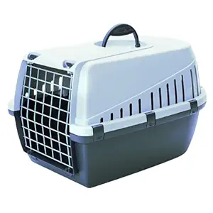 Savic Zephos 3 Pet Carrier, 24 x 16 x 15 inch, Travel Transport Carrier for Small Dogs and Cats Weighing up to 10 kg, Suitable for Water, Road, and Train Transport, Dark Grey