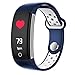 Price comparison product image Color Screen Waterproof Fitness Tracker, QIMAOO Sports Smart Watch with Heart Rate Blood Pressure Monitor, Wearable Activity Tracker Wristband Bracelet Pedometer Sleep Monitor for Men Woman Kids (Blue+White)