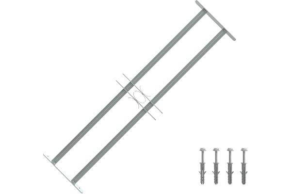 vidaXL Grille de Défense Ajustable à 2 Traverses pour Fenêtre Protection