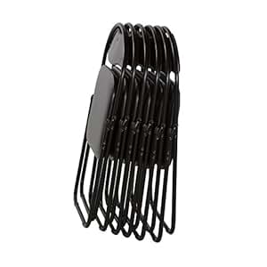 Klappstuhl von MACO - Faltstuhl Gästestuhl Stuhl Metall in schwarz PVC