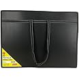 NEELGAGAN Portfolio Handle Bag A2 Size Document Bag with Handle and Meeting Office School Organizer Handbag Briefcase for Carrying Paper Files in Black Color Pack of 1