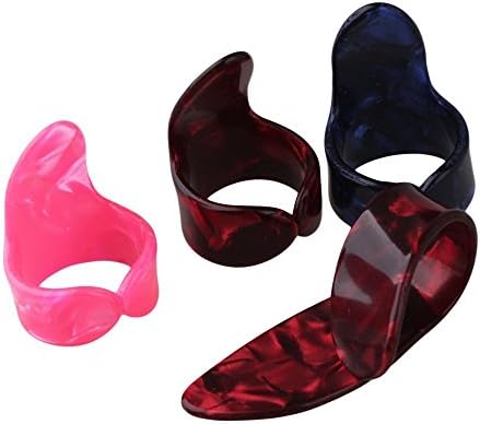 ZHEN BRU Pro Plastic 1 Thumb 3 Finger Nail Guitar Picks Plectrums Set