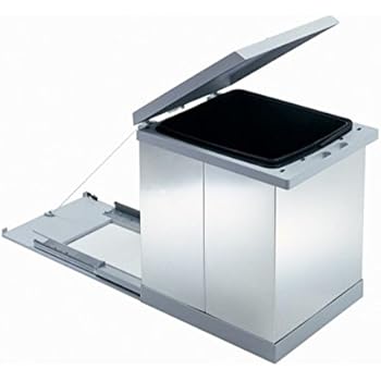Portarifiuti box 2 tecnoinox per sottolavello cucina, base 300 mm