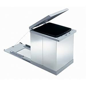 Pattumiera Da Incasso Cucina, Estraibile, Raccolta Differenziata, 2 Secchi X16L, Guide In Metallo - Foto 6