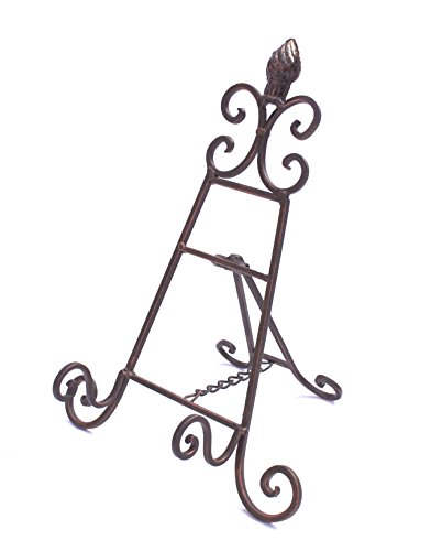 DanDiBo Mini-Staffelei aus Metall Kochbuchständer 101836 Kochbuchhalter 36 cm antik - 5