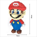  Figura Super Mario Bros Juego Bloques de construcción tamaño 20 cm DIY Mini Building Puzzle Juguete niños colección