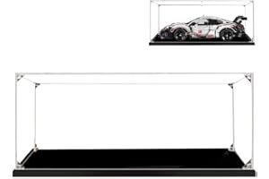 APRILA Boîte Vitrine Acrylique Compatible avec 42096 Technic Porsche 911 RSR, Amélioré Présentoir Boîte Anti-Poussière Display Case Transparent Boîte d'affichage, 63 x 20 x 20cm