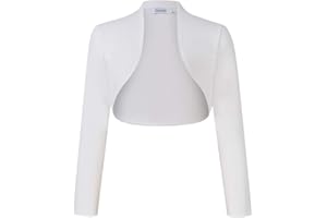 KOJOOIN Cardigan Corto Bolero da Donna Cardigan Corto Festivo Giacca Spalla Elegante