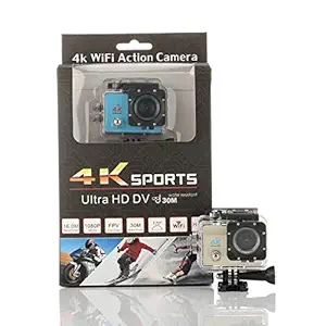 Rhobos [1+1 Years Replacement Warranty] 4K Ultra HD Water Resistant Sports Action Camera with 2 Inch Display (16MP, Black)