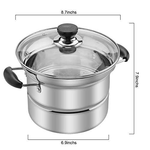 Pasta Töpfe, Pasta Gemüse Dampfer Colander Pan Set 4 L - 2