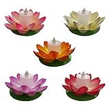 Los Lotus artificiales realistas tienen colores vivos y una excelente resistencia a la color. La Color quedará brillante y no se décolorera en el agua.