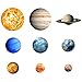 Price comparison product image LinLang Dark Wall Stickers, Absorbed Light in Daytime Night Automatically Glow DIY PVC Nine Planets Moon Luminous Mural Wall Sticker Children's Kid's Room Decoration DN035