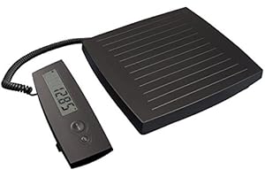 CODAMEX 32823 Pèse-colis Terraillon 100kg Gr and Plateau 31x28cm Tare Arrêt Automatique Alimentation Secteur-piles Graduation 50g Assorties