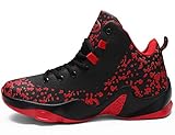  GNEDIAE Hombre F5 High-Top Zapatos de Baloncesto Calzado Deportivo Al Aire Libre Moda Sneaker Antideslizante Zapatillas de Deporte Ligeros Zapatos para Correr Transpirable Lace Up Rojo 41 EU