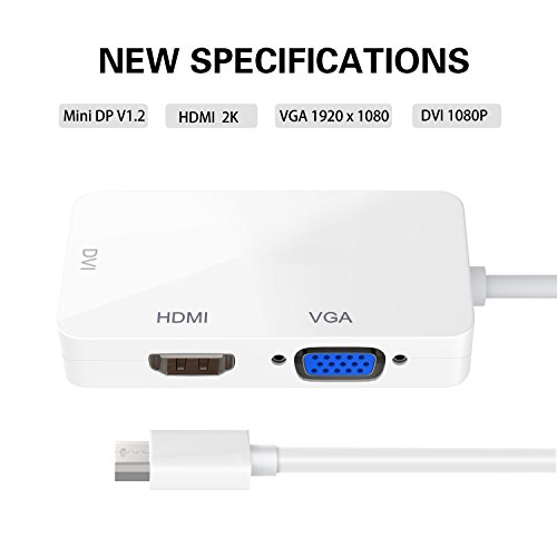 Lention Thunderbolt Mini DisplayPort auf VGA / DVI / HDMI – Kabel Adapter - 2