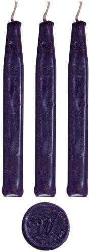 Sparkling Purple Traditional Sealing Wax by Waterstons 100mm long with wick x 3
