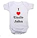 I LOVE UNCLE (INSERT NAME) Boys/Girls Baby Grow/Vest Baby Shower Gift