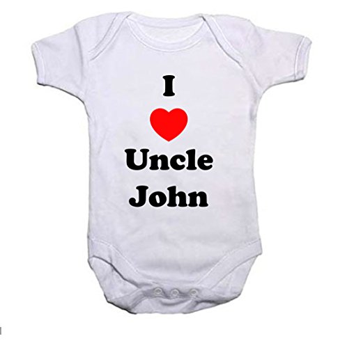 I LOVE UNCLE (INSERT NAME) Boys/Girls Baby Grow/Vest Baby Shower Gift