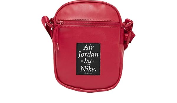 red and white nike purse
