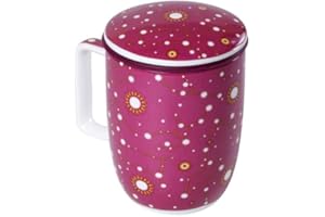 TEA SHOP - Taza de Té o Infusiones con filtro, infusor y tapa - Mug Harmony Astral - Taza para Tés e Infusiones Fabricada en Porcelana