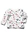 M&Co Baby Girls Long Sleeve Glitter Butterfly Print Round Neck Cotton Casual T-Shirt Cream 3/6 Mnths