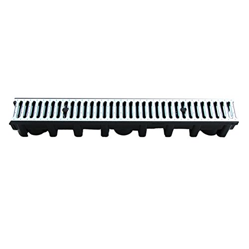 Entwässerungsrinne Garagenset 3 Meter Komplett SET Gitterrost Stahl verzinkt - 2