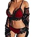 Produktbild Damen Sexy Dessous Set,Push-Up Spitze BH Bra + Spitze Slip Panty Lingerie Reizwäsche Erotik Babydoll Nachtwäsche Fraue Bralette Spitzen BH Set TWBB