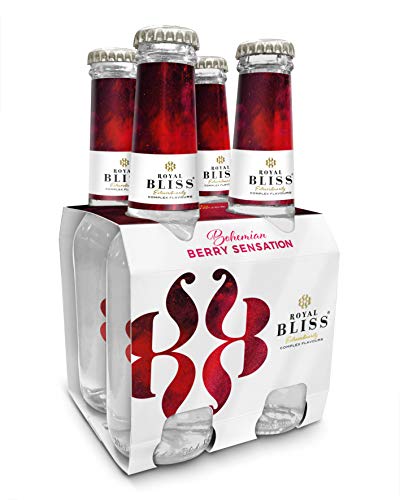 Royal Bliss - Tónica Premium Bohemian Berry Sensation - Paquete de 4 x 200 ml, botella de cristal