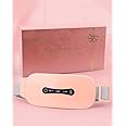 GLOWTRONIX Wearable Menstrual Heating Pads for Cramps, Portable Heating Pad with 2 Heat Levels 3 Massage Modes, Menstrual Back Belly Pain Relief Warm Gifts for Women Mom Girls Girlfriend (Pink)