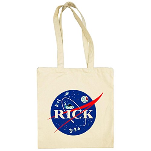 Bolsa de tela Rick And Morty Nasa - Beige, 38 x 42 cm