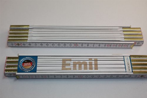 Preisvergleich Produktbild Zollstock mit Namen EMIL Lasergravur
