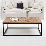 couchtisch teak 60er cagü exklusive Beistell- und Couchtische Serie MALITA aus Mangoholz in den Farben Natur und Grau mit wunderschönem Fischgrätmuster