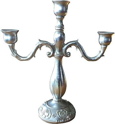 Ornate Silver Candelabra for 3 Candles
