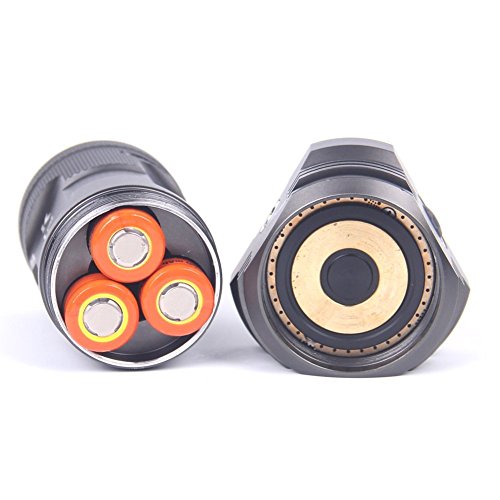 Manker MK34 Led Taschenlampe 12 Nichia 219B oder 12 Cree XP-G3 Emitter Lauf von 3 18650 Batterien Max. Ausgabe 8000 Lumen Max. Strahlentfernung 280m (Nichia 219C Version + 18650 battery*3pcs) - 7
