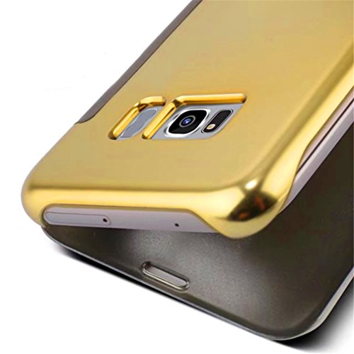 Aursen - Funda Samsung Galaxy S8  Espejo Clear View Cover Case - Oro