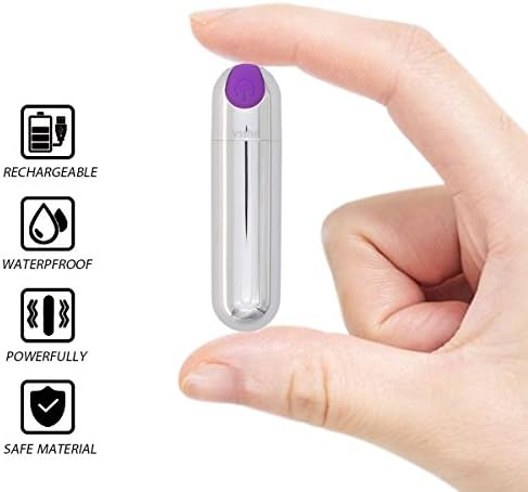 VSSHE VIBULLET The Name you must try - USB Rechargeable Mini Massager Bullet Waterproof 10 Speed (Silver-Pu)