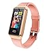 Produktbild Yallylunn Smart Watch Sports Fitness Activity Heart Rate Tracker Watch Calories IP67 der niedrigen intelligenten Energieverbrauch Schlafmonitor schrittzähler (Rosa)