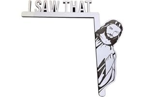 Ghzste widziałem, że naklejka Jezusa, kreatywny zabawny wystrój domu Jezus widziałem tę naklejkę, zabawny wystrój domu drewniana rama drzwi ozdoba na półkę