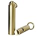 Produktbild douperltd 100% massivem Messing Pille FOB & Messing Notfall Survival Whistle-Set mit Schlüssel Kette Outdoor EDC Tool Kit