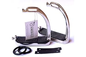 Amidale Peacock Stirrups Horse Equestrian Safety Iron Fillis Stirrups Black Treads
