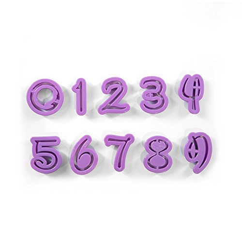 Anokay Fondant Ausstecher Ausstechformen Auswerfer Stempel Alphabet Zahlen Zeichensetzung Buchstaben Tortendeko Kuchendekorationsset Backen (36 teilig) - 4