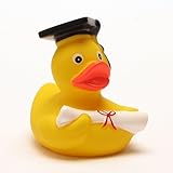 lustige Akademiker Badeente mit Diplom - Quietscheentchen...