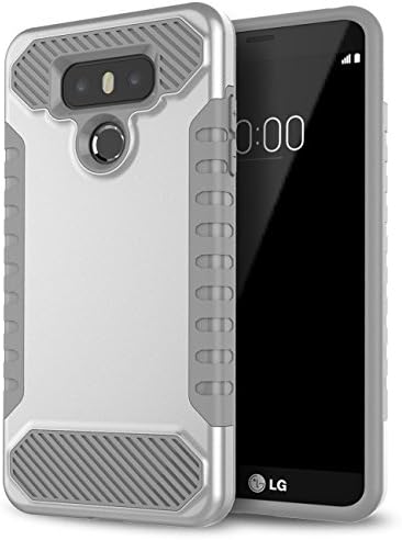 LG G6 Case,iMount Impact Resistant Shock-Absorption Case,Dual Layer Armor Full-Body Protective Case for LG G6,Silver-Grey