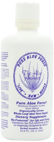 Inc, Pure Aloe Force, Whole Leaf Aloe Vera Liquid, 33.8 fl oz (Litre)