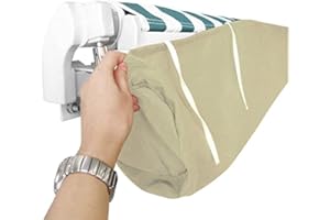 GYHH 7 Größen Patio Markisenabdeckung Winter Aufbewahrungstasche Yard Garden Shelters Regen Wetterschutz Sun Canopy 420D Oxford 2/2.5/3 / 3.5/4 / 4.5 / 5m (5M,Beige)