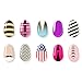 eBoot 1275 Pieces 49 Designs Nail Art Stencils French Tip Guides Stickers Form Fringe Guides Vinyl, 36 Sheets