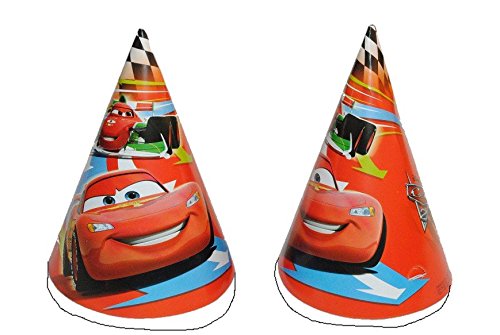 6 tlg. Set Partyhütchen Cars II Geburtstag Kindergeburtstag Geburtstagsdeko Lightning Mc Queen Auto